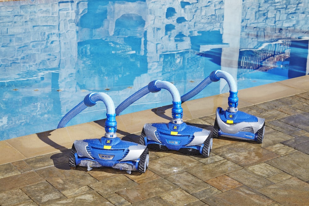 MX8 Elite Suction Pool Cleaner Bundle Photography by pool